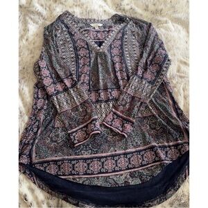 Lucky Brand Floral Patterned Women's Top
